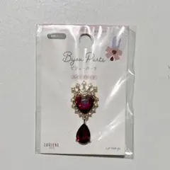 ビジューパーツ スイングハート ピンク