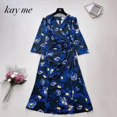 kay me ケイミー ドット柄カシュクールワンピース サイズ7 タグ付き未使用 kay me ケイミー ドット柄カシュクールワンピース サイズ7 タグ