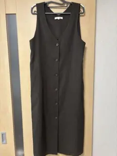ダークブラウン ジャンパースカートLサイズ