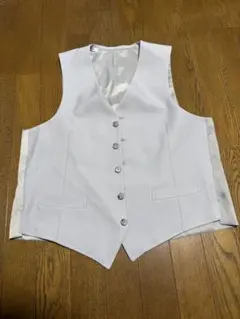 グレー　スーツベスト ブライダル　ピンクネクタイ