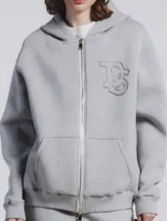 DOUBLE STANDARD CLOTHING ロゴジップダンボールパーカー紺のサムネイル