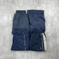 ナイロンパンツ12枚セット Reebok入 紺黒系 古着まとめ売り