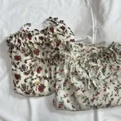 花柄 オフショル トップス 2点