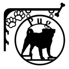 ゆうこ様専用　パグ　吊看板！　タイプ2 ビッグサイズ