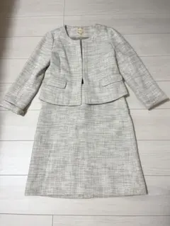 BEAMS HEARTラメツイード風ジャケット・スカートセット