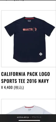 最終価格【希少】AKTR アクター バスケ Tシャツ ネイビーのサムネイル