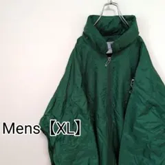 F61【US輸入】Russell　ナイロンジャケット【メンズXL】グリーン