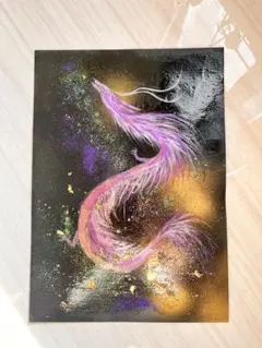 A黒A5【金宝珠開運☆龍神鳳凰】 開運絵画風水アート - メルカリ