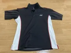 YONEX バドミントンポロシャツ M 黒/白/赤