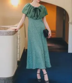 美品　Dorry Doll マルチケープジャガードドレス