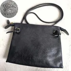 極美品　イルビゾンテ　2way　ショルダーバッグ　スクエア　レザー　ブラック