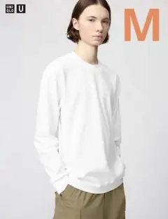 UNIQLO U エアリズムコットンクルーネックTシャツ　白のサムネイル