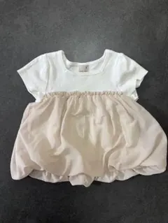 petit main フリル付きトップス90
