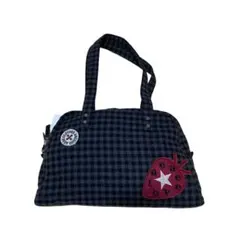 Aeae トートバッグ いちご刺繍付き ブラック - メルカリ