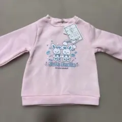 新品タグつき　裏起毛　ピンク　うさぎさんトレーナー　90cm