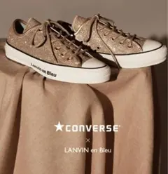 Lanvin en Bleu ゴールド グリッター スニーカーのサムネイル