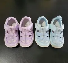 IFME ウォーターサンダル パープル ブルー 2足セット　15.5㎝