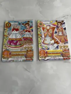 アイカツ！カード2枚セット 有栖川おとめ イエロートルテ&レインボーシャボン