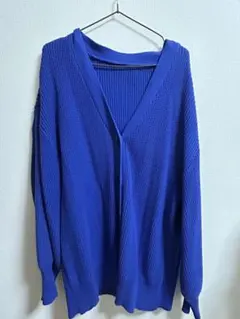 青色 Vネック ニットカーディガン INGNI