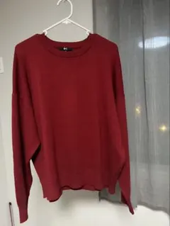 UNIQLO C スムースコットンクルーネックセーターRED