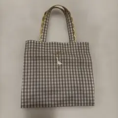 新品 elu. エル elu フルールトート スクエアスモール チェック - メルカリ