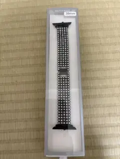 アップルウォッチ38mmラインストーンブラック系バンド