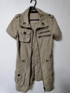 H.C.M.II ベージュショートコート 古着 レディース