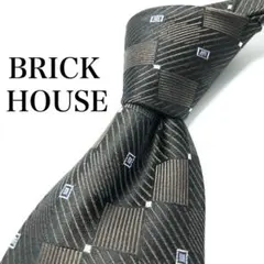 【極美品】 BRICK HOUSE 小紋柄 ネクタイ ブラック オシャレ