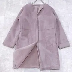 美品✨ジュエルチェンジズ フェイクムートンコート　リバーシブル ボア ライラック