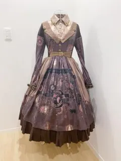 Metamorphose まどろみの浪漫ワンピース 生成 オーバーニー2点set 