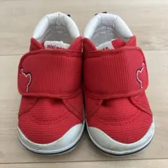 【日本製】ミキハウス　ベビーシューズ（赤）　13.5cm