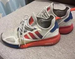 adidas スニーカー ホワイト レッド ブルー