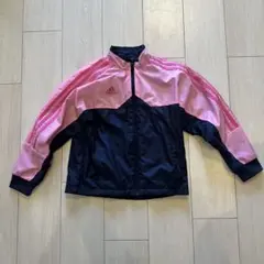adidas ジップアップジャケット ピンク/ネイビー 130