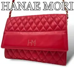 美品✨ ハナエモリ HANAE MORI ショルダーバッグ レザー キルティング