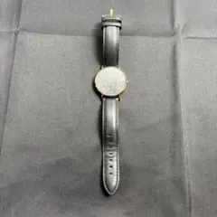 Daniel Wellington 腕時計 ブラックレザー ゴールドケース