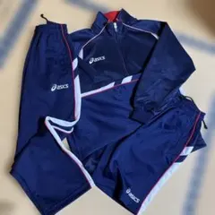 美品asics アシックス 子供ジャージ 上下３点セット 140㎝
