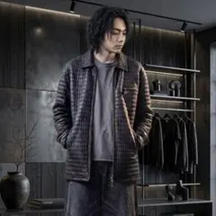 【極稀少】90s VERSACE istante キルティング レザーカーコートのサムネイル