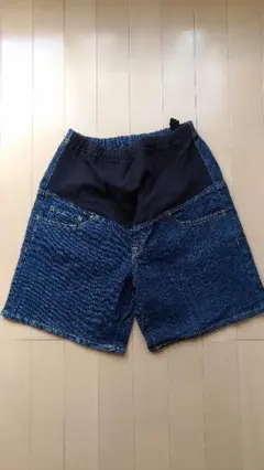 無印 マタニティ用 デニムショートパンツ