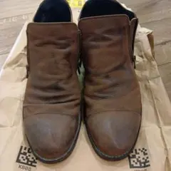 varisistaのショートブーツ　ブラウン　 ジッパーブーツ