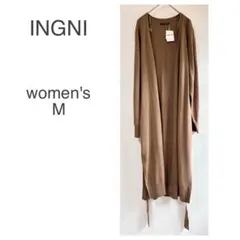 新品 未使用 INGNI イング 長袖 ロングカーディガン ニット 薄手 M 秋
