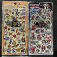 パワーパフガールズ&ズートピア プチドロップステッカー