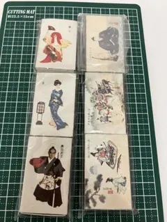昭和レトロ 博多人形・浮世絵柄 マッチ 6個セット 未使用 神戸マッチ株式会社製のサムネイル