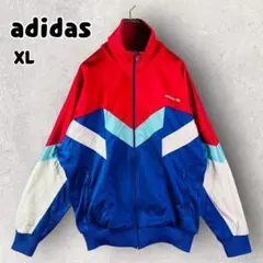 80s 国旗タグ アディダス トラックジャケット トレフォイル バイカラー XL
