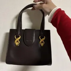 UNGARO ヴィンテージ　ダークブラウン ハンドバッグ