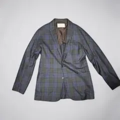 kolor テーラードジャケット グレー・ネイビー・チェック　サイズ3