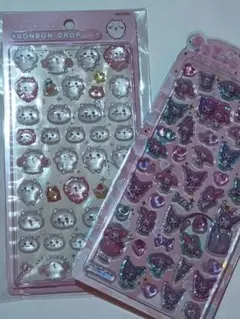 新品2点(ちいかわ＆マイメロクロミ)⬛ボンボンドロップシール⬛サンリオ国内正規品