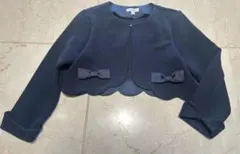 【美品】anyFAM リボン付き　ネイビーボレロ　フォーマル