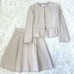 マッキントッシュフィソロフィー ツイード セットアップ ノーカラー フレア