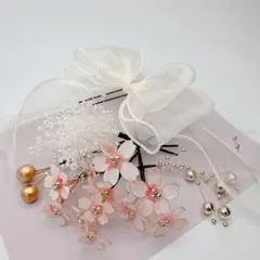 成人式卒業式袴スタイル髪飾り結婚式髪飾りアメリカンフラワー髪飾り桜