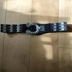 値下げ!！ストーン付き黒レザーベルト